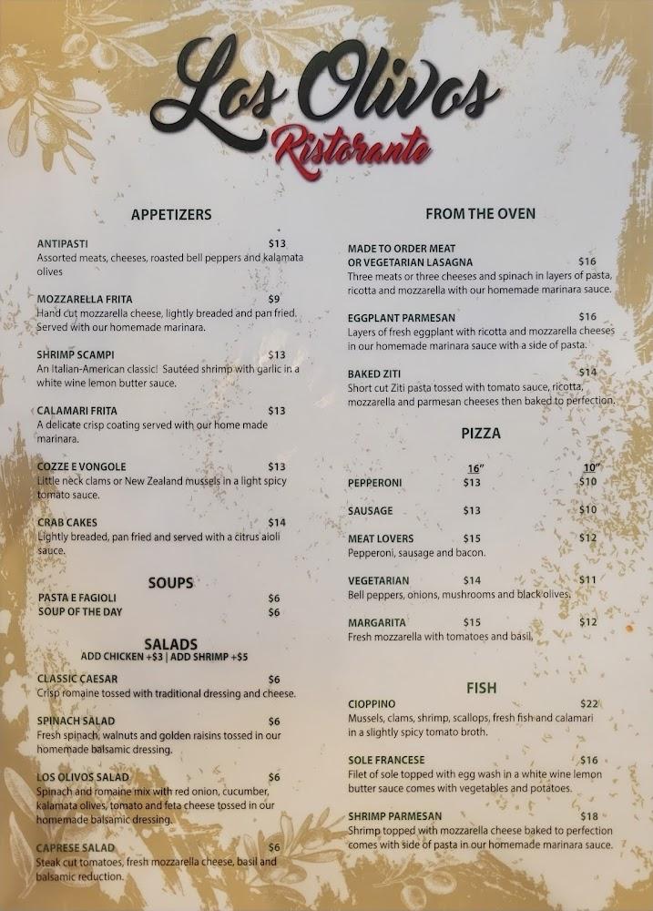 Los Olivos Ristorante Menu image 4